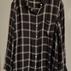 Large Black Flannel